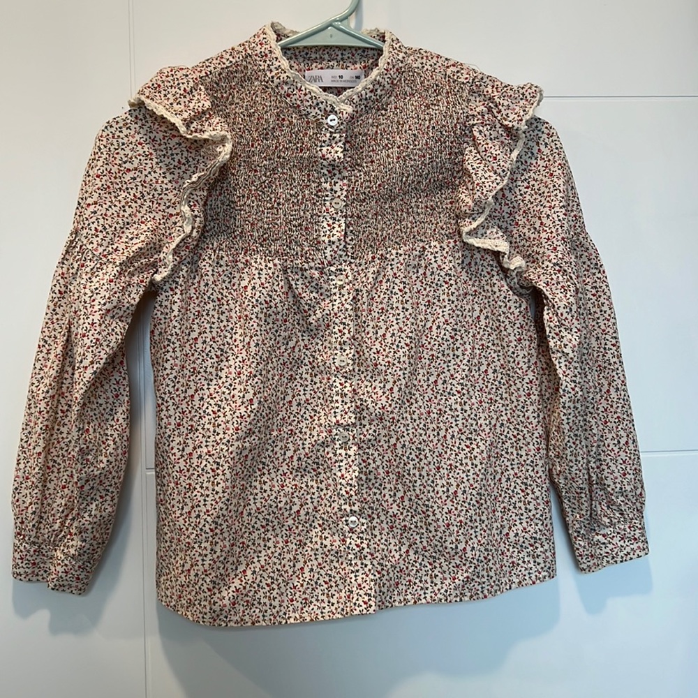 Zara floral blouse